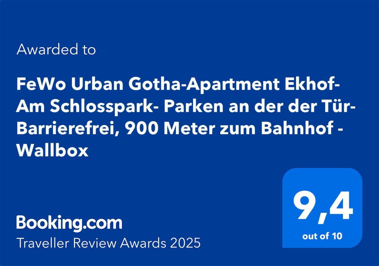 Fewo Urban Gotha-Apartment Ekhof- Am Schlosspark- Parken An Der Der Tuer- Barrierefrei, 900 Meter Zum Bahnhof - Wallbox Kültér fotó